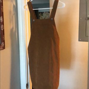 Large corduroy overall dress